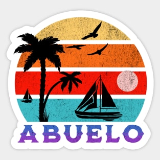 Abuelo Retro Sunset Ocean Grandfather Sticker